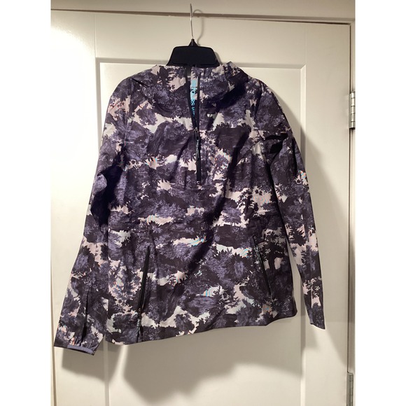 lululemon athletica Jackets & Blazers - Lululemon Waterproof Hiking Half-Zip Pullover Jacket Forest Print Size 0